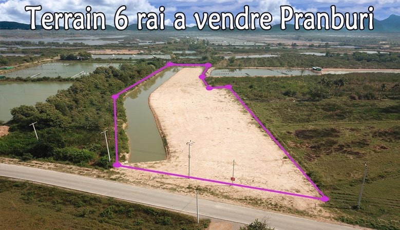 Terrain 6 Rai à vendre à Pranburi